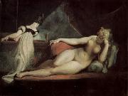 Johann Heinrich Fuseli Liegende Nackte und Klavierspielerin china oil painting reproduction